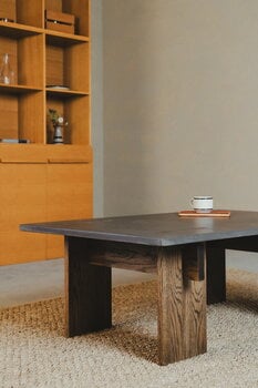 Eberhart Furniture Arnold coffee table, dark concrete - dark oak, decoration image