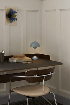 &Tradition Pavilion AV17 desk, iron linoleum - walnut - chrome