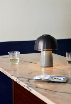 &Tradition Raku SH8 portable table lamp, beige grey - bronze