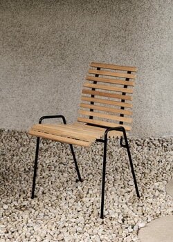 &Tradition RFH RD4 terrace side chair, black - teak