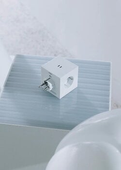 Avolt Square 2 USB-C wall socket extender, opal white, Avolt x Martinelli Luce, decoration image