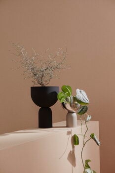 AYTM Torus flowerpot, S, silver - taupe