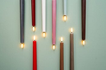 Uyuni Lighting Candela LED, 25 cm, 2 pz, rossa