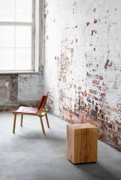 Nikari December chair, oak - cognac leather