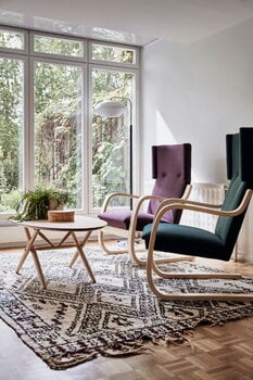 Artek Poltrona Aalto 401, betulla - bianco Hallingdal 100