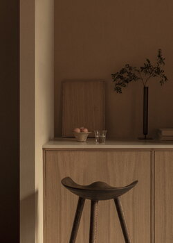 Audo Copenhagen ML42 bar stool, 69 cm, brown oiled oak - brass