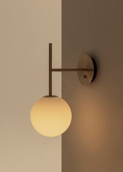 Audo Copenhagen TR Bulb suspended wall lamp, brushed brass - matte opal, decoration image