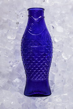 Serax Fish & Fish flaska, koboltblå