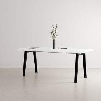 TIPTOE New Modern bord 190 x 95 cm, vit laminat - grafit svart