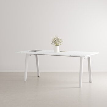TIPTOE New Modern Tisch, 190 x 95 cm, weißes Laminat - Wolkenweiß