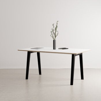 TIPTOE New Modern pöytä 160 x 95 cm, valk. laminaatti - grafiitinmusta