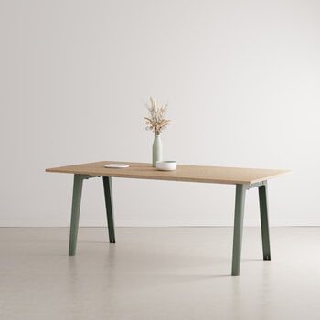 TIPTOE New Modern table 190 x 95 cm, oak - eucalyptus grey