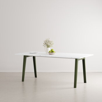 TIPTOE New Modern bord 190 x 95 cm, återvunnen plast - rosmaringrön