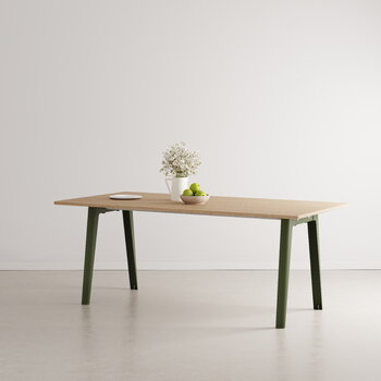 TIPTOE New Modern pöytä 190 x 95 cm, tammi - tummanvihreä