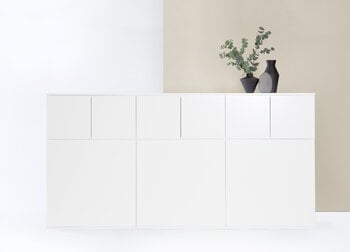 Lundia Fuuga kaappi, 192 cm, isot ja pienet ovet, valkoinen