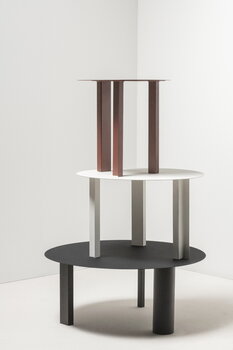 Serax Metal Sculptures side table, M, cream tubes