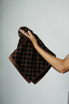 Baina Hand towel Josephine, 40 x 70 cm, tabac - noir, decoration image