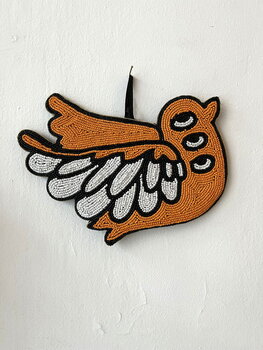 MUM's Orange Birdy wall art, 28 x 25 cm, decoration image