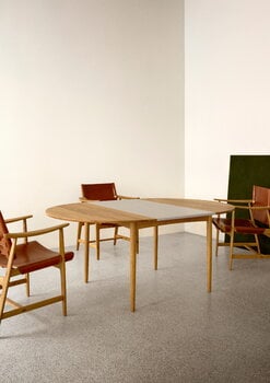 Carl Hansen & Søn Sedia BM1106 Huntsman, rovere oliato - pelle cognac - acciaio, immagine decorativa