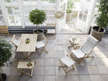 Carl Hansen & Søn Sedia a sdraio BM5568 con cuscino, teak - Heritage Papyrus 18006, immagine decorativa
