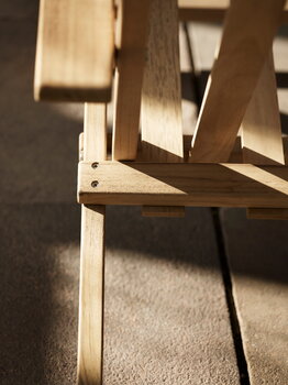 Carl Hansen & Søn Sedia a sdraio BM5568 con cuscino, teak - Heritage Papyrus 18006, immagine decorativa