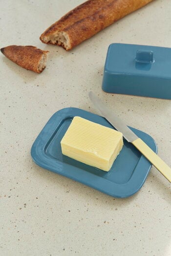 HAY Barro butter dish, dark blue