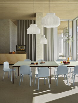 Muuto Visu chair, wood base, light blue, decoration image
