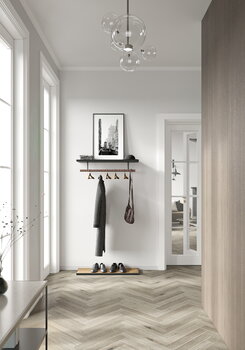 Asplund Belle coat rack, 120 cm, charcoal grey