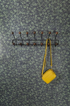 Bill Horizontal coat rack, black - walnut stained ash