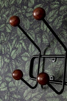 Maze Bill Horizontal coat rack, L, black - walnut stained ash