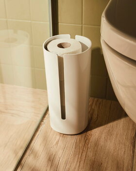 Alessi Birillo toilet paper roll container, white, decoration image