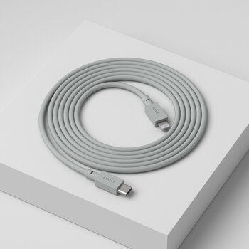 Avolt Cable 1 USB-C till Lightning-laddningskabel, 2 m, Gotland grey