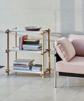 HAY Can tvåsitsig soffa, Linara 415 - svart kanvas - kromad ram