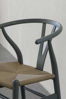 Carl Hansen & Søn CH24 Wishbone chair, soft pewter - natural cord