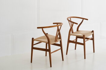 Carl Hansen & Søn CH24 Wishbone stol, oljad teak - naturligt rep