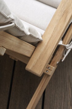 Carl Hansen & Søn Sedia a sdraio BM5565 con poggiapiedi e cuscino, teak - Heritage Papyrus 1, immagine decorativa