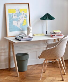 HAY CPH90 desk, lacquered oak - off white lino