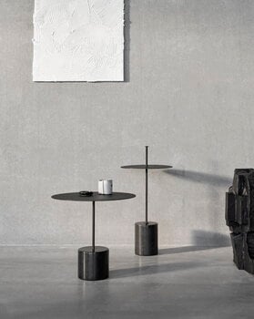 Wendelbo Calibre sivupöytä kahvalla, korkea, musta -Nero Marquina marmori