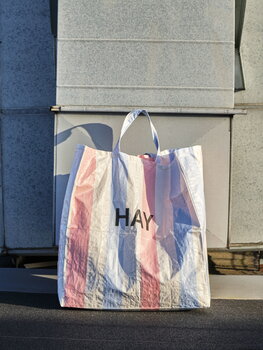 HAY Candy Stripe shopper, XL, blue - red - white