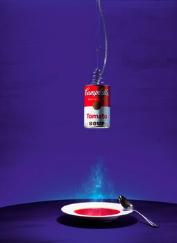 Ingo Maurer Lampada da parete/da sospensione Canned light, rosso - bianco, immagine decorativa