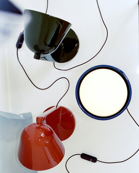 Flos Ceramique down table lamp, rust red