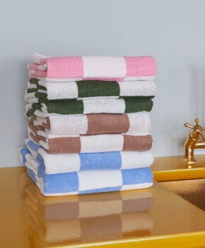 HAY Check hand towel, pink