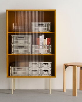HAY Colour Crate kansi, L, kierrätysmuovi, off-white, sisustuskuva