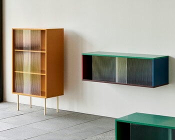 HAY Colour Cabinet m/ glasdörrar, vägg, 120 cm, flerfärgad