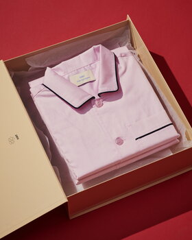 HAY Outline pyjama shirt, short-sleeved, soft pink