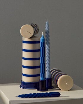 HAY Column kynttilä, M, luonnonvalkoinen - ruskea - sininen