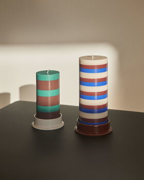 HAY Column kynttilä, M, luonnonvalkoinen - ruskea - sininen