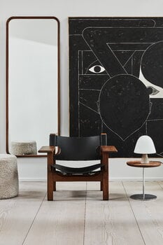 Fredericia The Spanish Chair, black leather - oiled walnut
