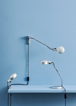 HAY Cupola desk lamp, clear anodised aluminium