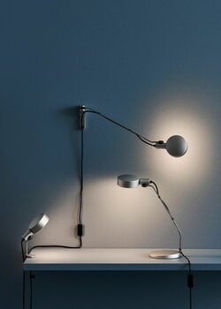 HAY Cupola desk lamp, clear anodised aluminium